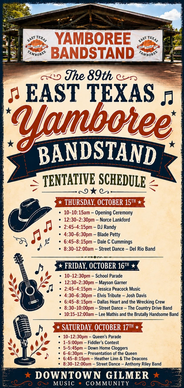 2026 Bandstand Schedule